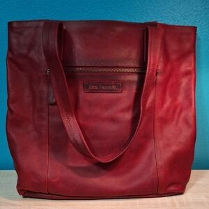 Lisa Leonard Luxurious Red Leather Tote